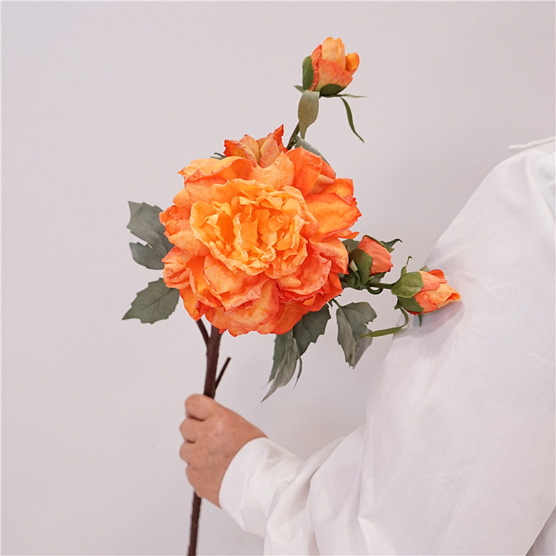 Chinese Peony, Artificial Flower, oil painting Style, Suitable for living room decoration and for photography