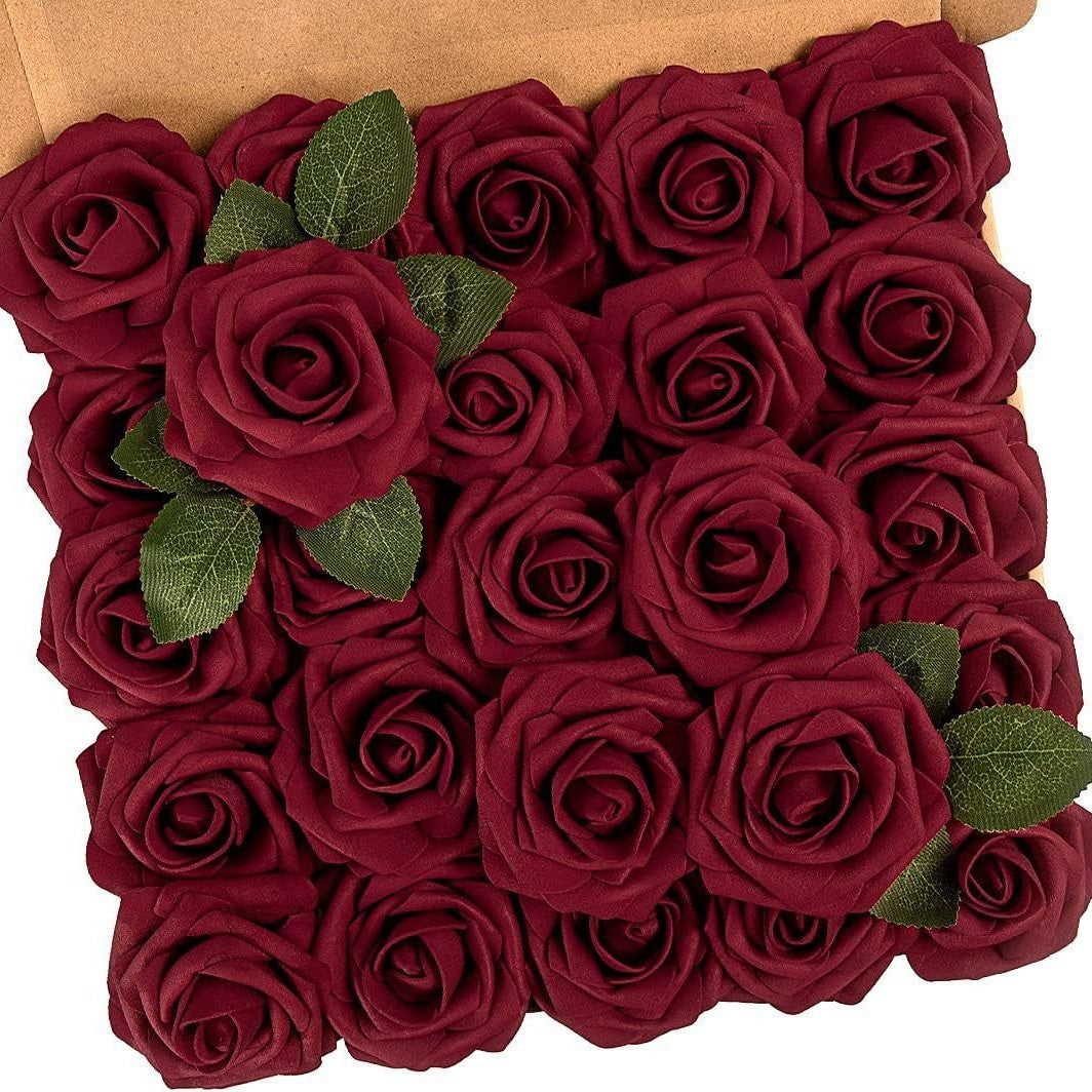 Artificial Rose Box Set, 50 Flowers per Box, 4Boxes/6Boxes, Suitable for Wedding and Celebration Decoration