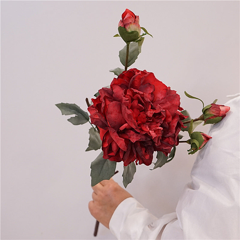 Chinese Peony, Artificial Flower, oil painting Style, Suitable for living room decoration and for photography