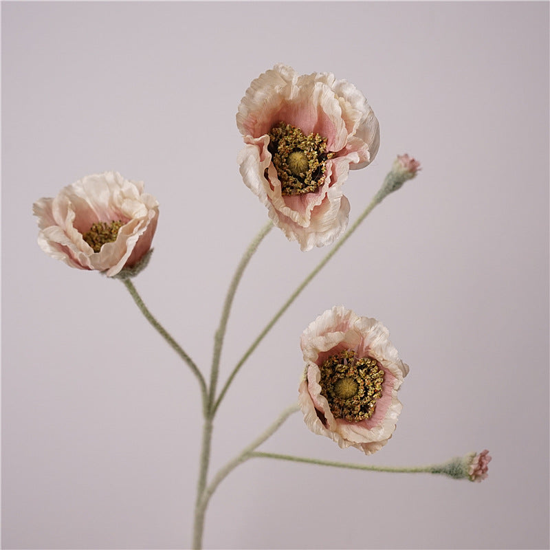 Poppy flower, Aritificial Flower,Papaver nudicaule, 6Pcs/12Pcs/24Pcs