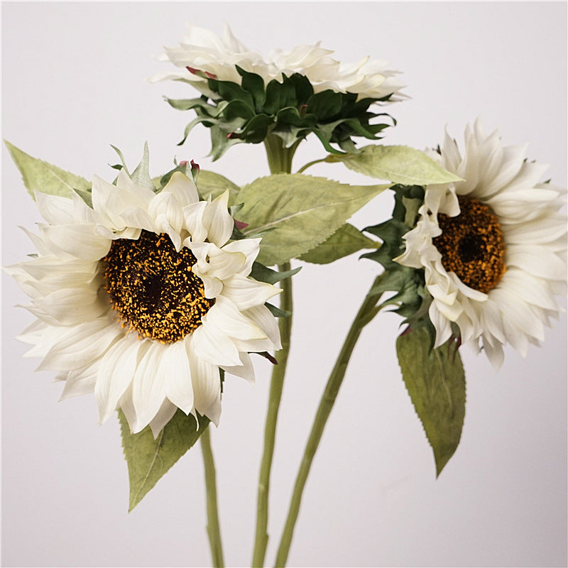 White Sunflower, Artificial Flower, 6Pcs/12Pcs/24Pcs