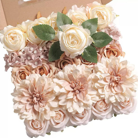 Artificial Flower Box Set, Beige, 3Boxes/5Boxes
