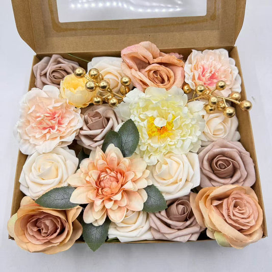 Artificial Flower Box Set, Champagnes, 3Boxes/5Boxes