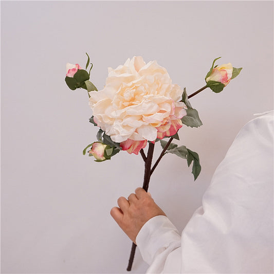 Chinese Peony, Artificial Flower, oil painting Style, Suitable for living room decoration and for photography