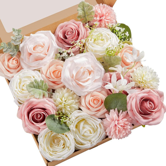 Artificial Flower Box Set, Colorful, 2Boxes/4Boxes