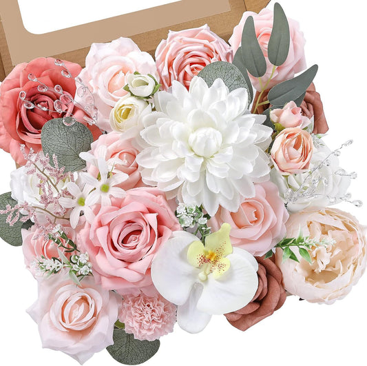 Artificial Flower Box Set, Pinks, 2Boxes/4Boxes